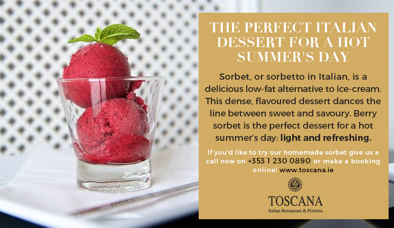 Sorbet Italian Dessert - Toscana Italian Dublin