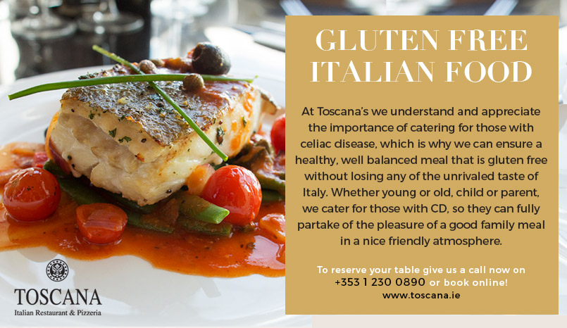 Gluten Free Food Dublin - Toscana Restaurant